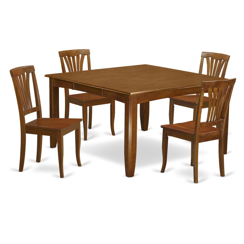 5  Pc  Dining  set-Dining  Table  with  Leaf  and  4  Dinette  Chairs.. Picture 1
