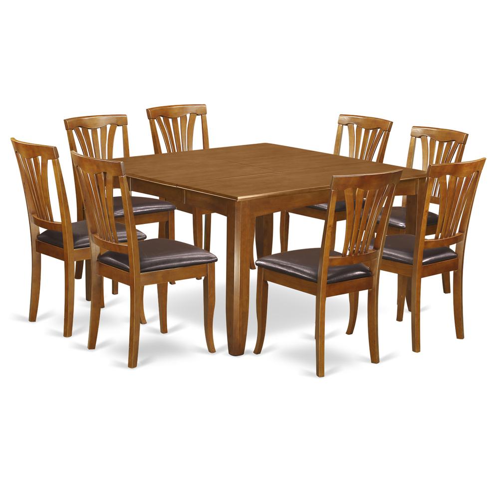 9  Pc  Dining  room  set-Table  with  Leaf  and  8  Dining  Chairs.. Picture 1