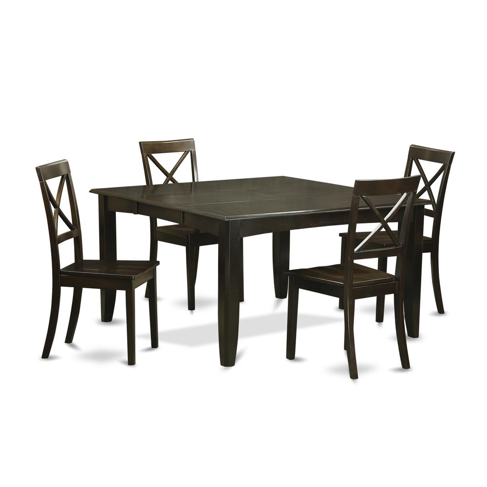 5  PC  Dining  room  set-Dining  Table  with  Leaf  and  4  Kitchen  Chairs.. Picture 1