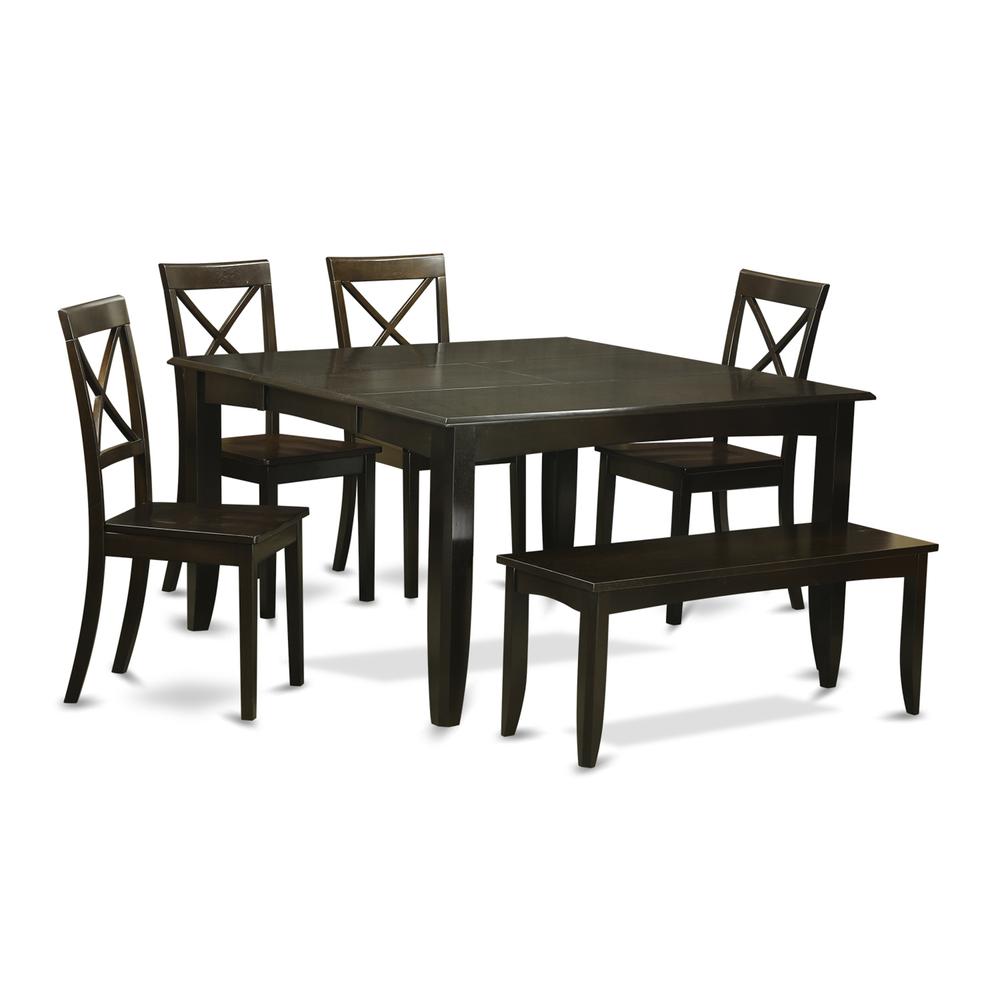 6  Pc  Dining  room  set  with  bench-Dining  Tablewith  Leaf  and  4  Kitchen  chair  Plus  Bench.. Picture 1