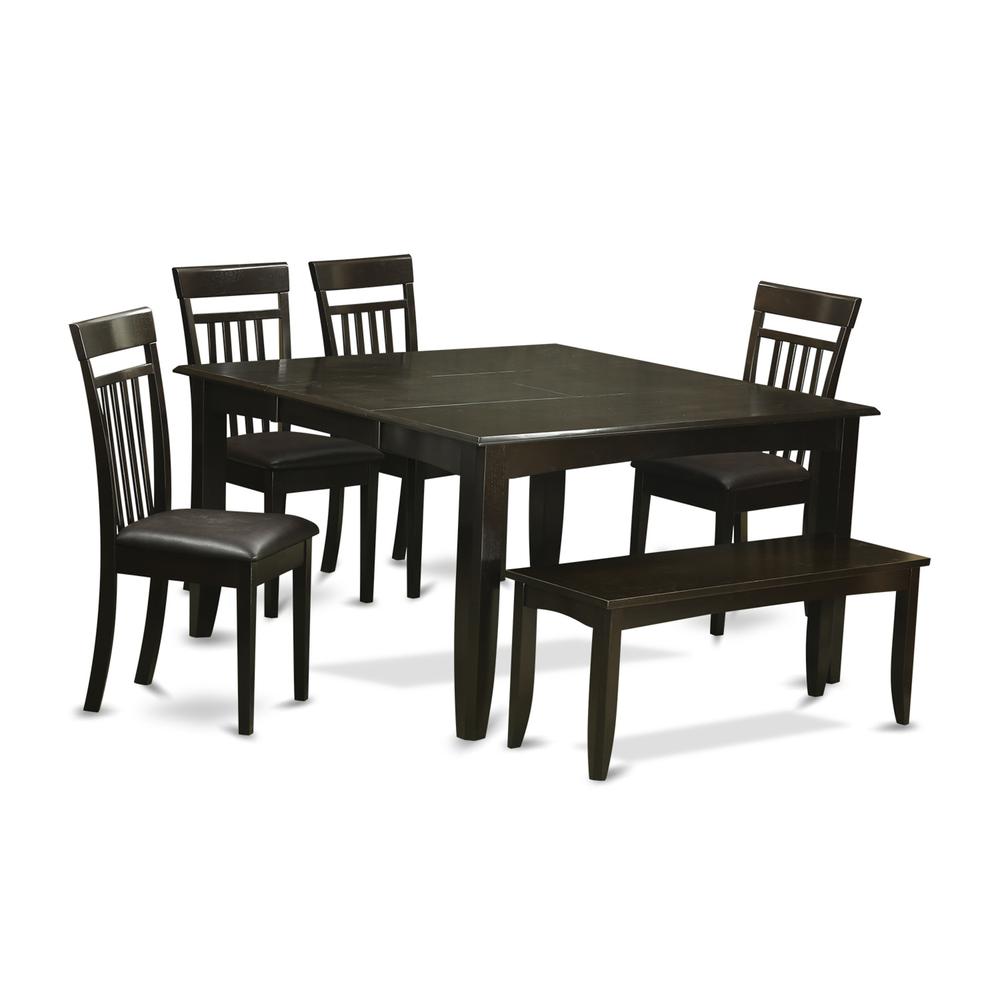 6  PC  Dining  room  set  with  bench-Dinette  Table  with  Leaf  and  4  Dining  Chairs  Plus  Bench.. Picture 1