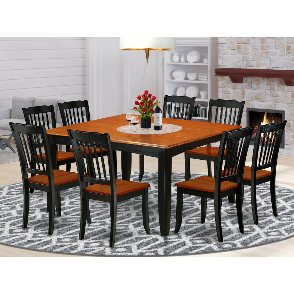 Dining Room Set Black & Cherry, PFDA9-BCH-W. Picture 2