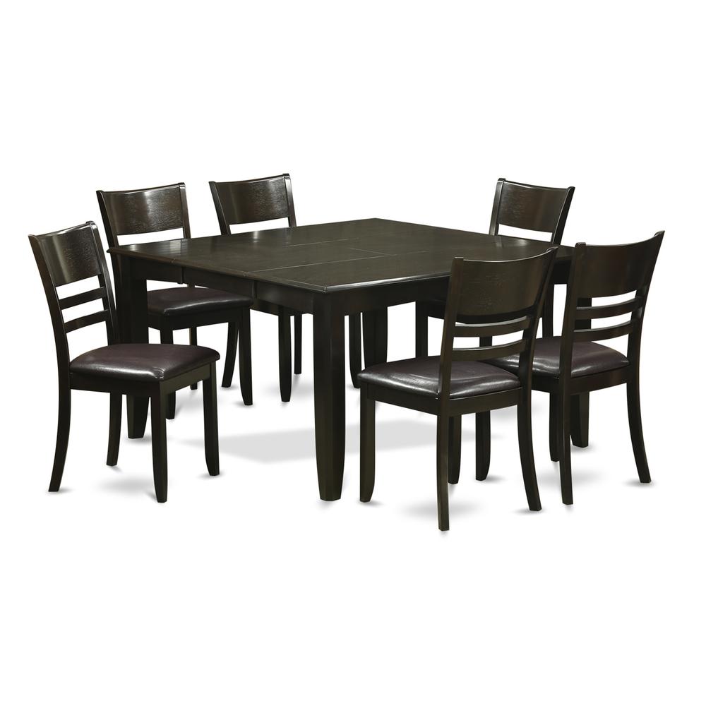 7  Pc  Dining  set-Dinette  Table  with  Leaf  and  6  Kitchen  Chairs.. Picture 1