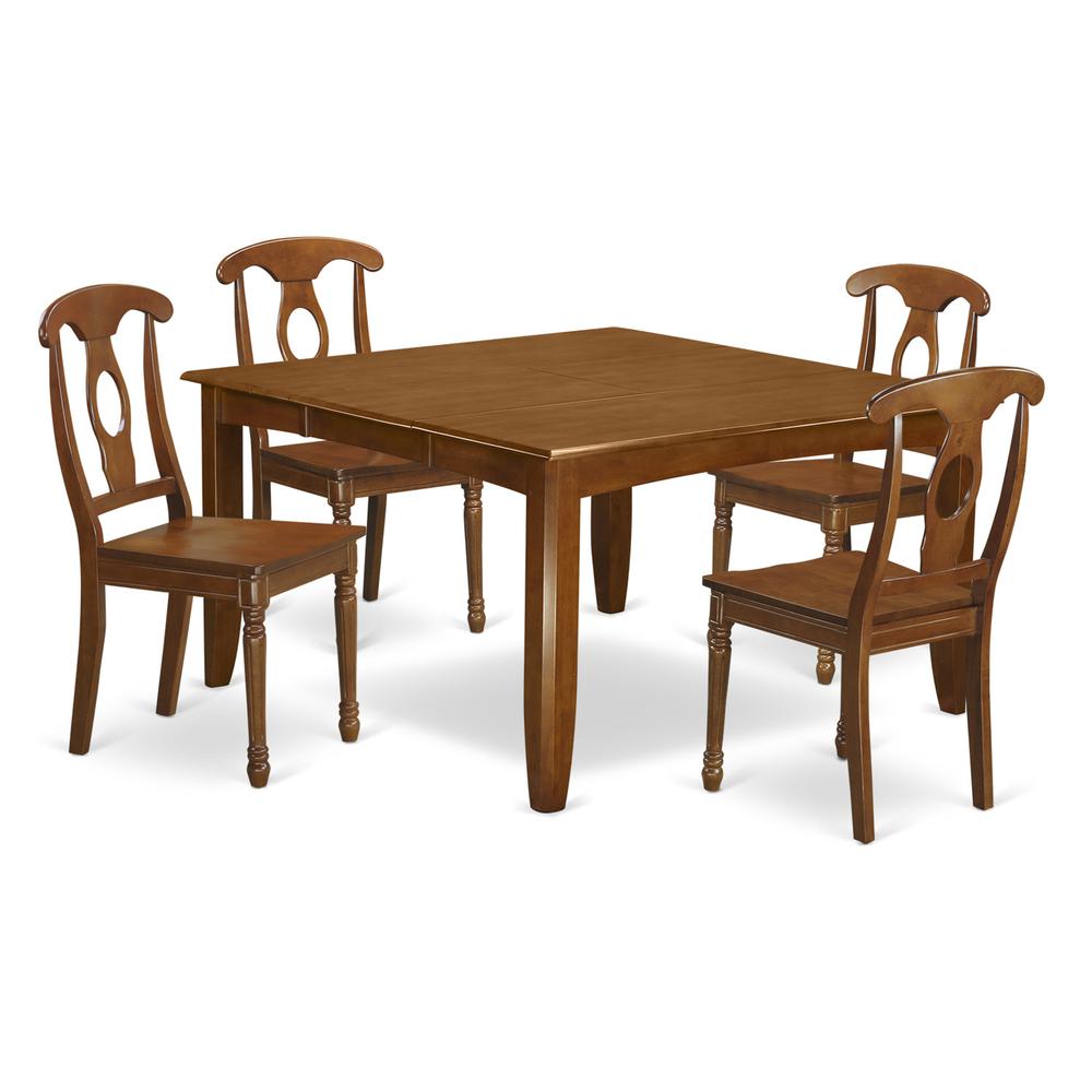 5  Pc  Dining  room  set-Table  with  Leaf  and  4  Kitchen  Chairs.. Picture 1