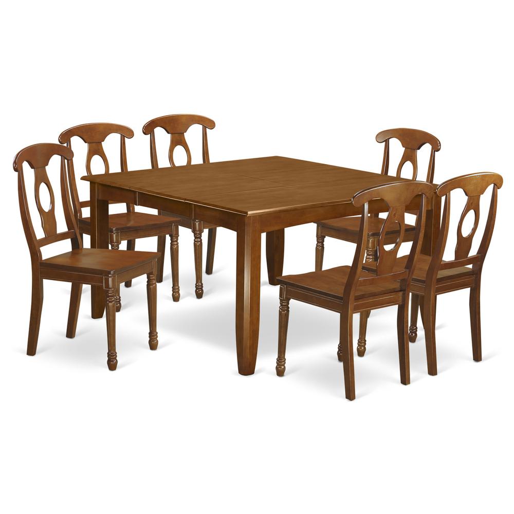 7  PC  Dining  room  set-Dinette  Table  with  Leaf  and  6  Kitchen  Chairs.. Picture 1