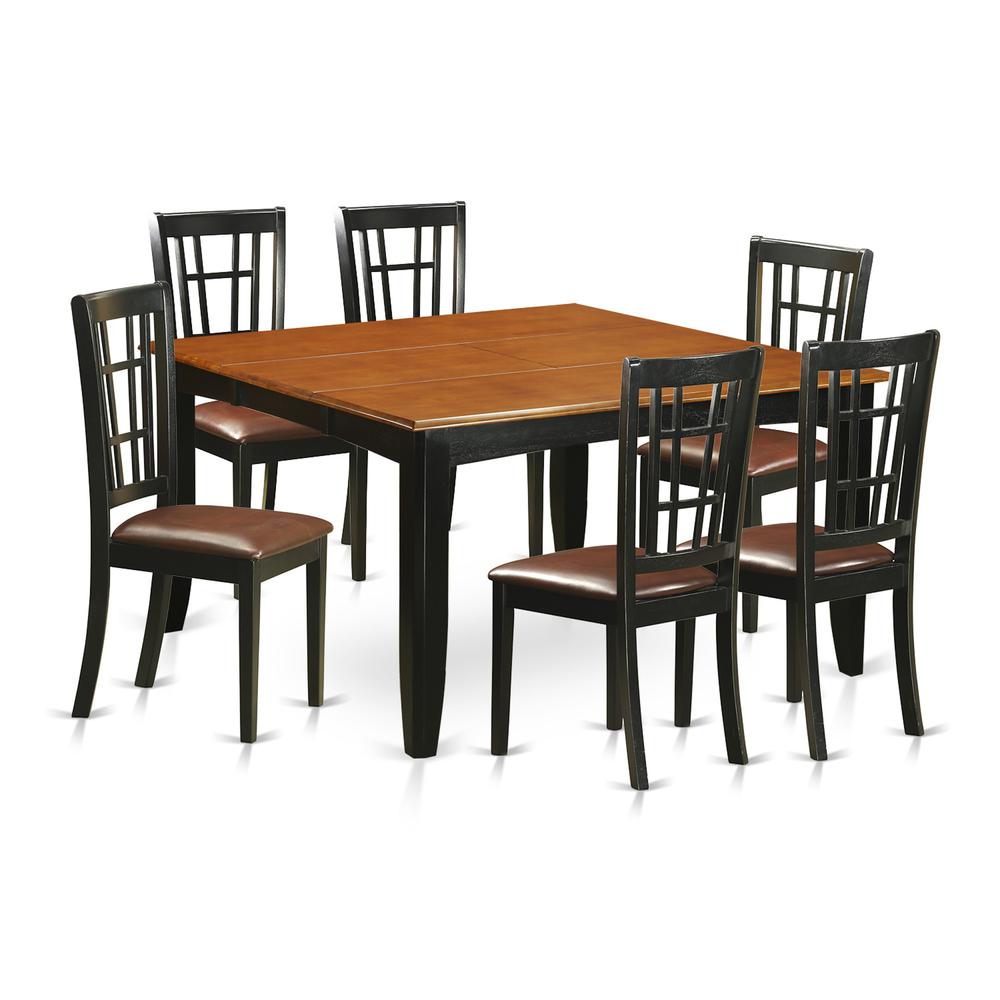 7  PC  Dining  room  set-Dining  Table  and  6  Wooden  Dining  Chairs. Picture 1