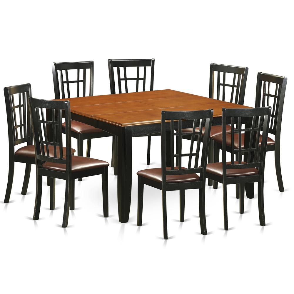 9  PC  Dining  room  set-Dining  Table  and  8  Wooden  Dining  Chairs. Picture 1