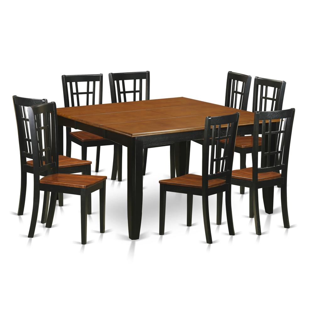 9  Pc  Dining  room  set-Dining  Table  and  8  Wood  Dining  Chairs. Picture 1