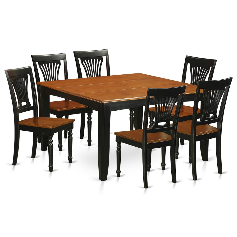 7  Pc  Dining  room  set-Dining  Table  and  6  Wood  Dining  Chairs. Picture 1