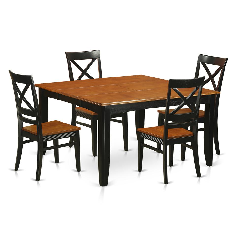 5  PC  Dining  room  set-Dining  Table  with  4  Wooden  Dining  Chairs. Picture 1