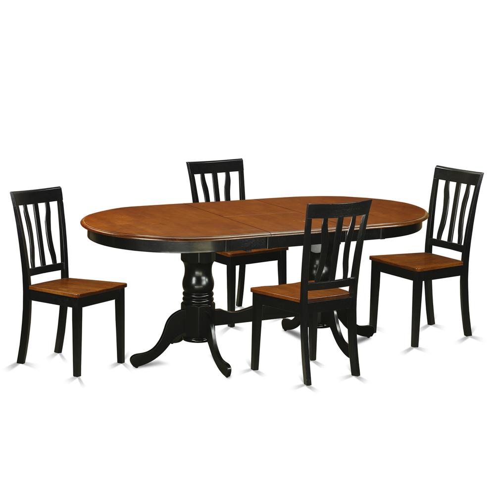5  Pc  Dining  room  set-Dining  Table  with  4  Wood  Dining  Chairs. Picture 1