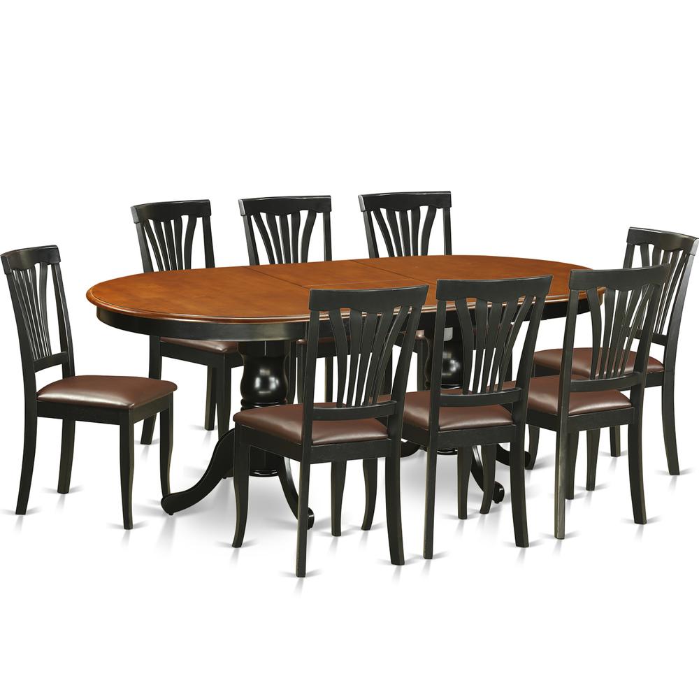 9  Pc  Dining  room  set-Dining  Table  with  8  Wooden  Dining  Chairs. Picture 1