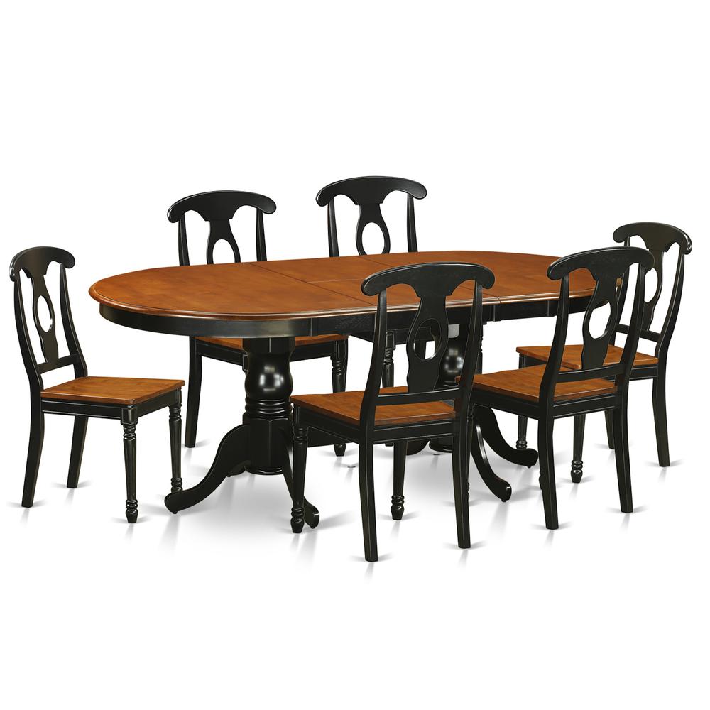 7  PC  Dining  room  set-Dining  Table  with  6  Wood  Dining  Chairs. Picture 2