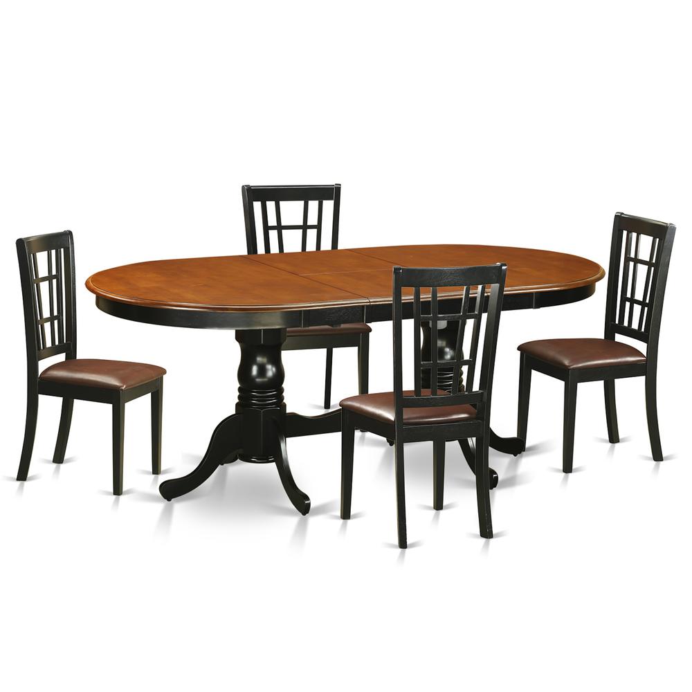5  PC  Dining  room  set-Dining  Table  with  4  Wood  Dining  Chairs. Picture 2