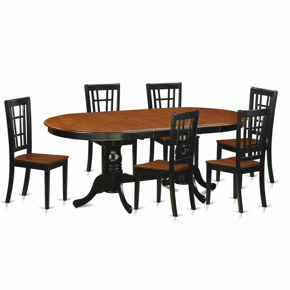 7  PC  Dining  room  set-Dining  Table  with  6  Wooden  Dining  Chairs. Picture 2