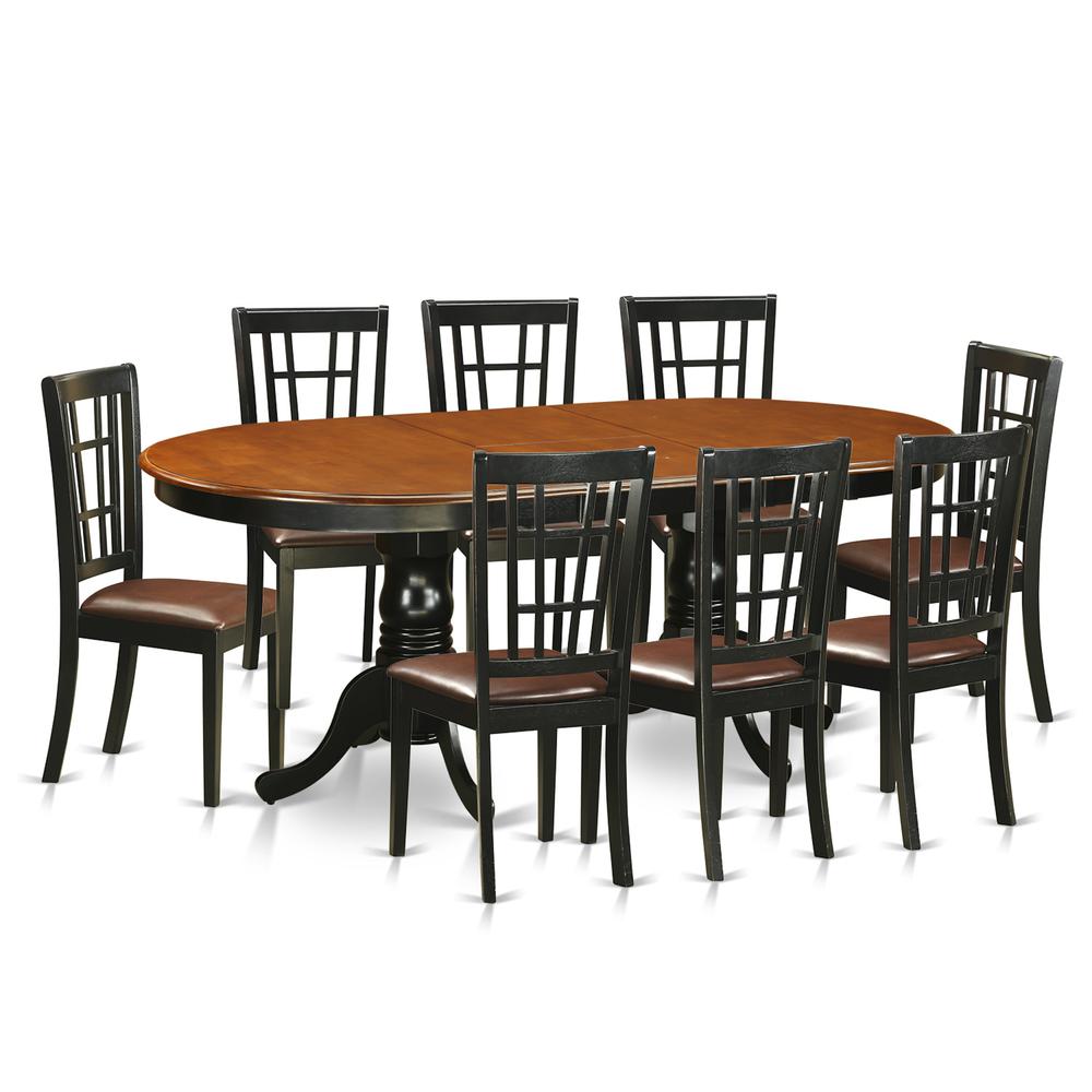 9  PC  Dining  room  set-Dining  Table  with  8  Wood  Dining  Chairs. Picture 1