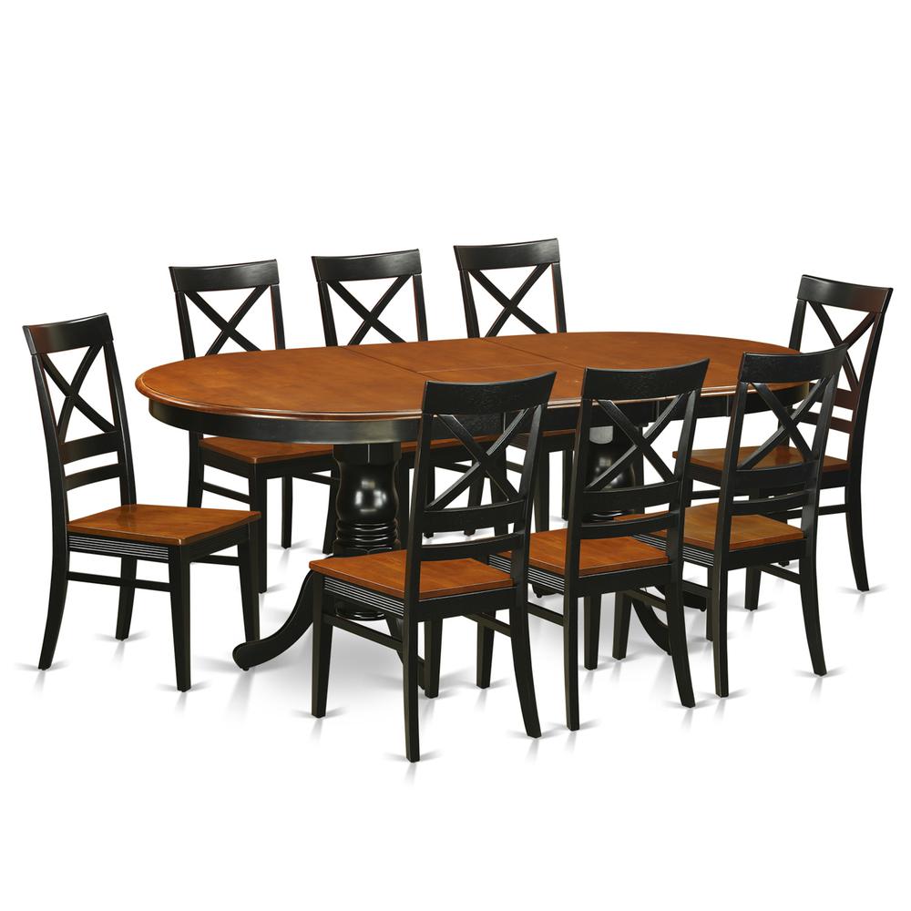 9  PC  Dining  set-Dining  Table  with  8  Wooden  Dining  Chairs. Picture 2
