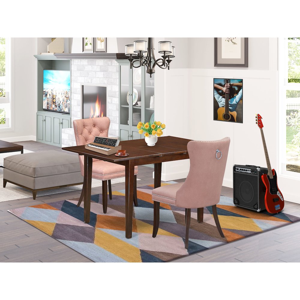 3 Piece Dining Table Set Consists of a Rectangle Kitchen Table. Picture 2