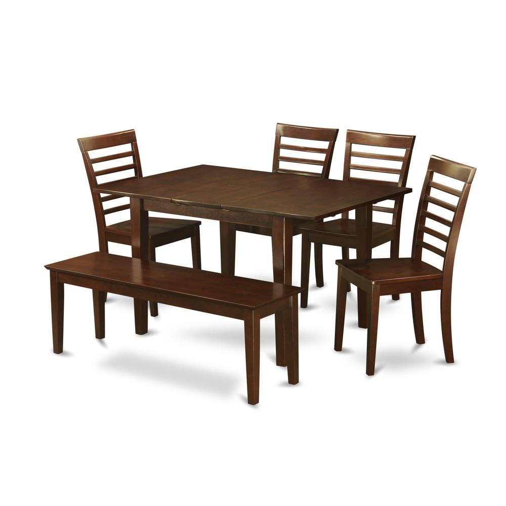 6  Pc  Dining  room  set  with  bench  -Table  with  4  Chairs  and  Dining  Bench. Picture 1