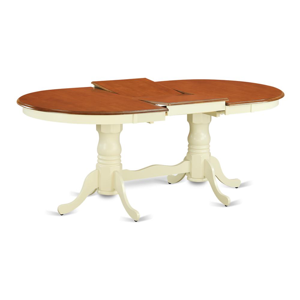 PLAI7-WHI-C 7 PC Dining room set for 6-Dining Table with 6 Dining Chairs. Picture 4