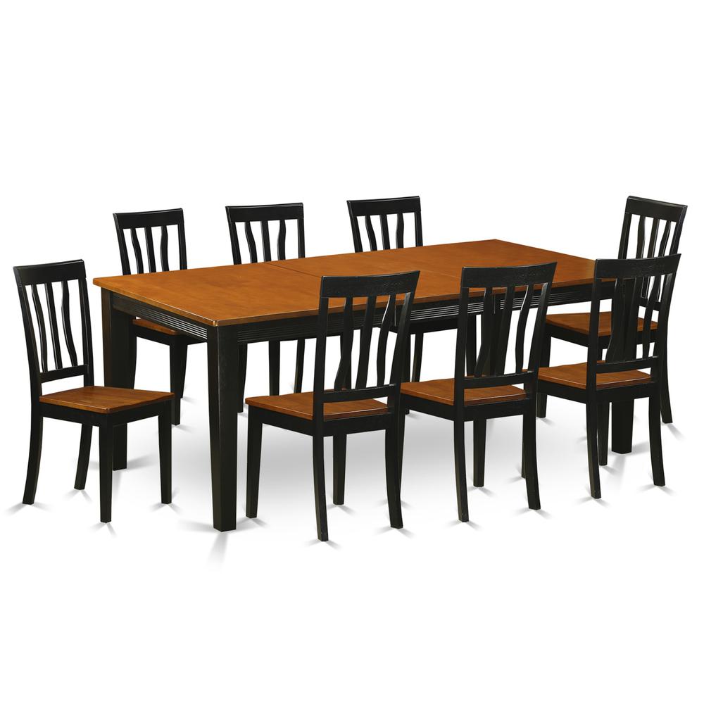 9  PC  Dining  set-Dining  Table  with  8  Wooden  Dining  Chairs. Picture 2