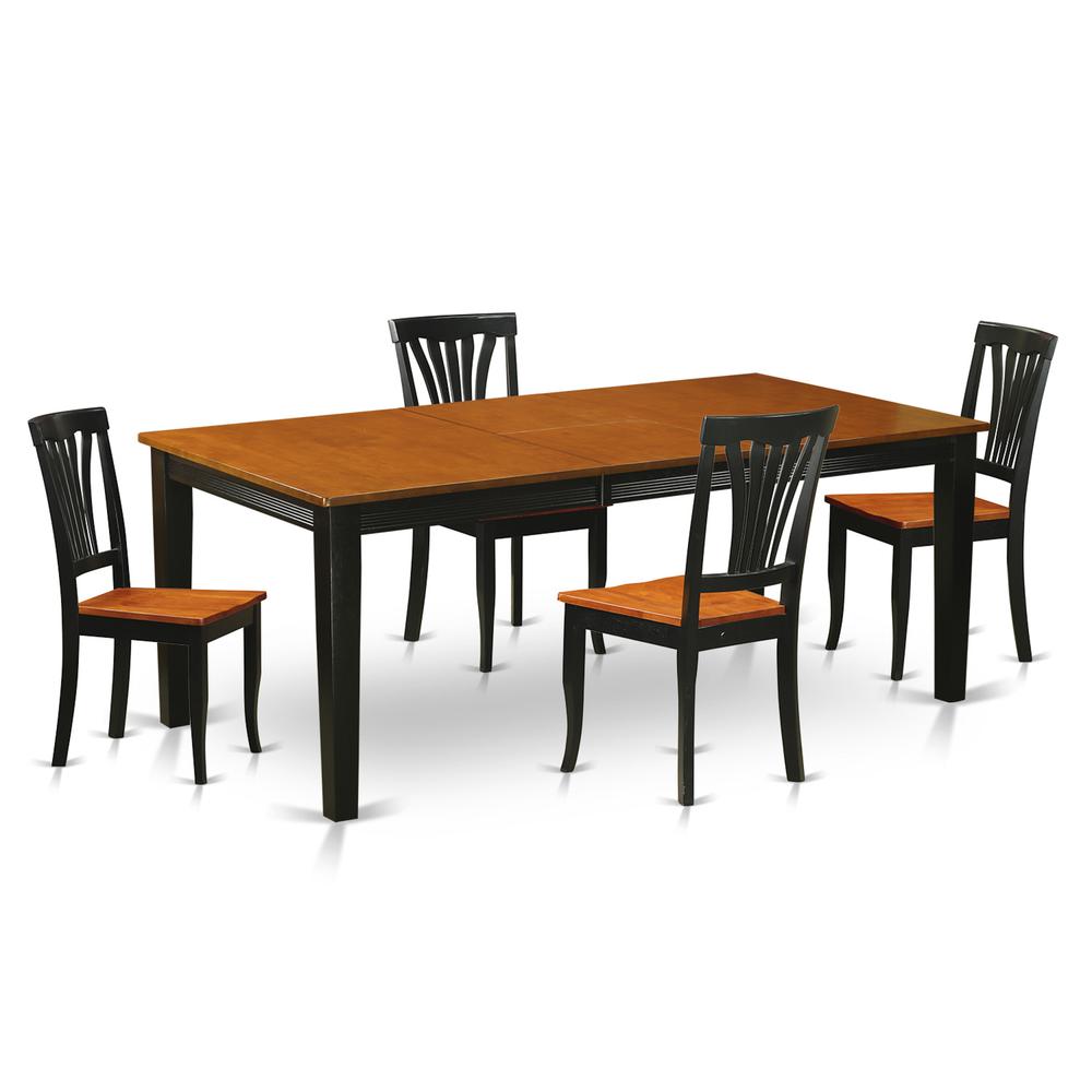 5  PC  Dining  room  set-Dining  Table  with  4  Wooden  Dining  Chairs. Picture 2