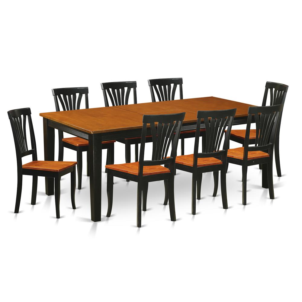 9  PC  Dining  room  set-Dining  Table  with  8  Wood  Dining  Chairs. Picture 1