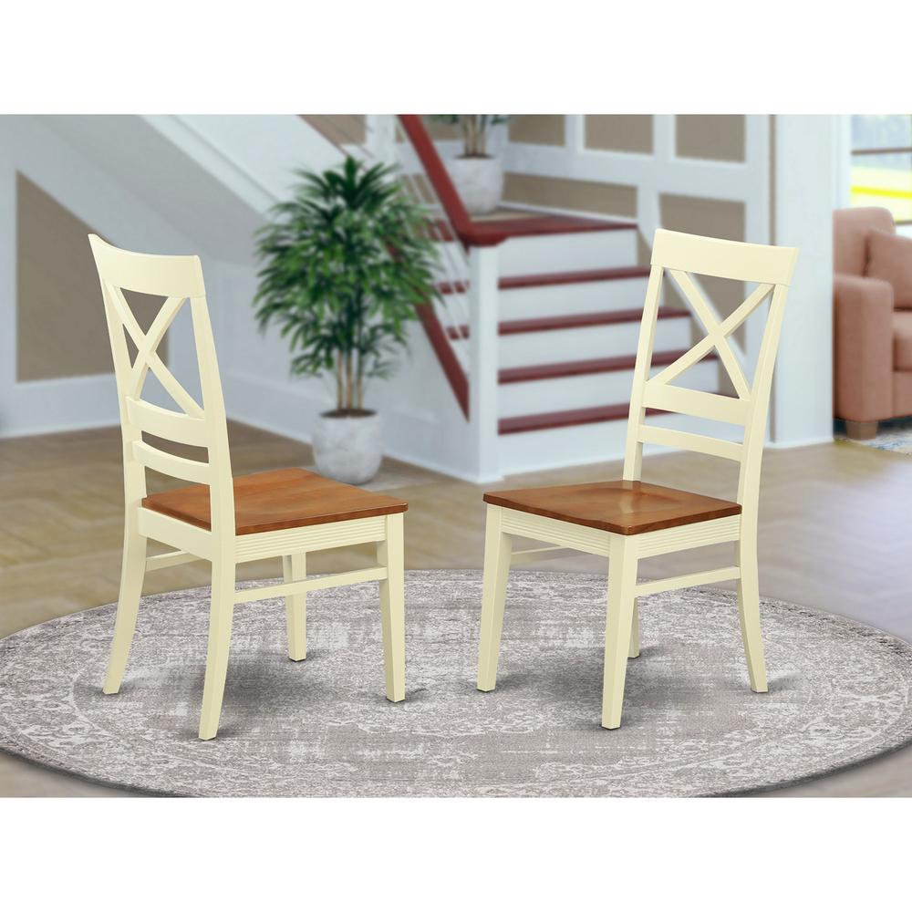 Dining Room Set Buttermilk & Cherry, MZQU3-WHI-W. Picture 3