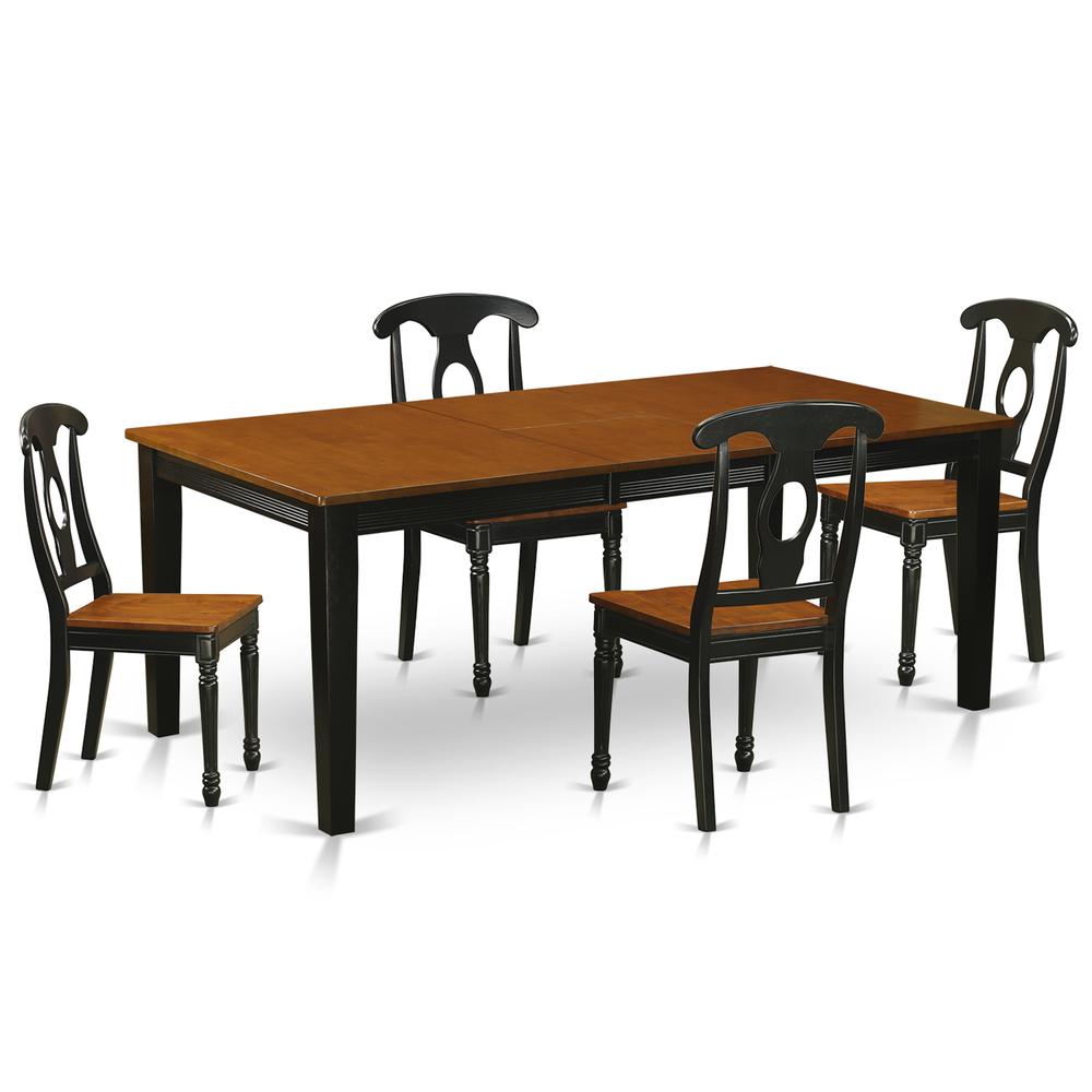 5  PC  Dining  room  set-Dining  Table  with  4  Wood  Dining  Chairs. Picture 1