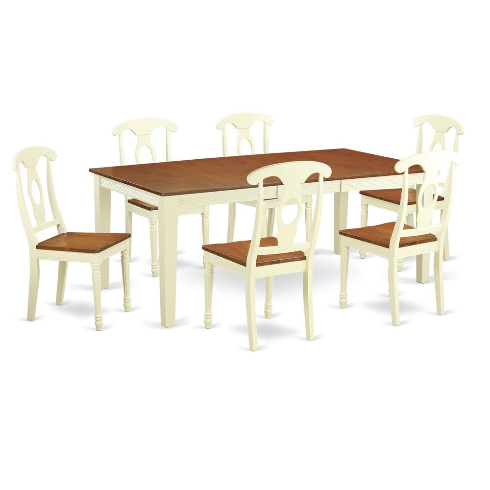 7  Pc  Kitchen  nook  Dining  set  -Dining  Table  and  6  Dining  Chairs. Picture 1