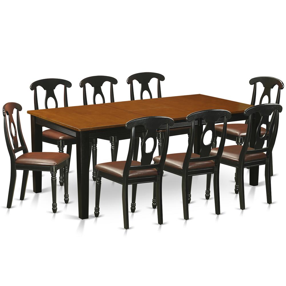 9  PC  Dining  set-Dining  Table  with  8  Wooden  Dining  Chairs. Picture 1
