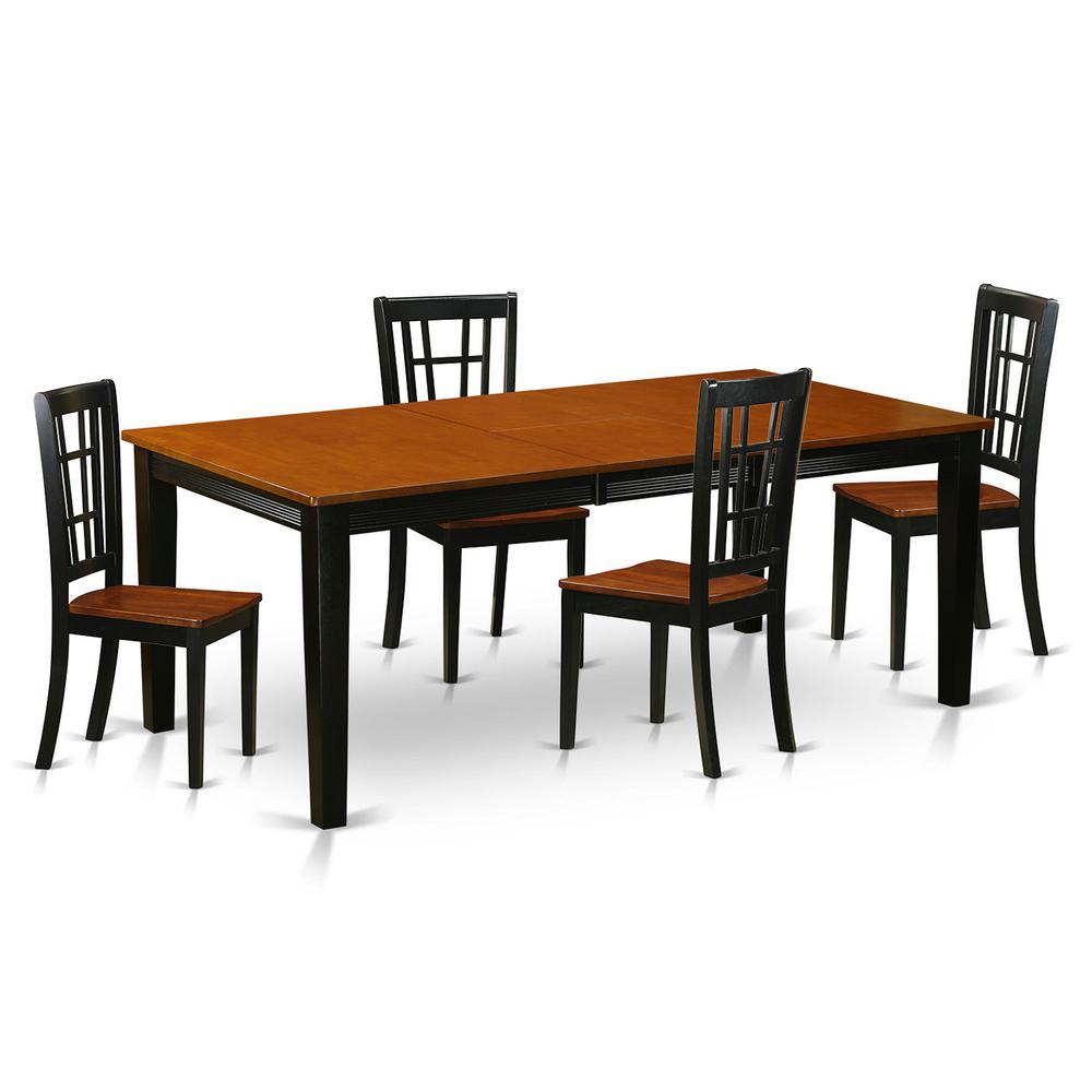 5  PC  Dining  set-Dining  Table  with  4  Wooden  Dining  Chairs. Picture 1