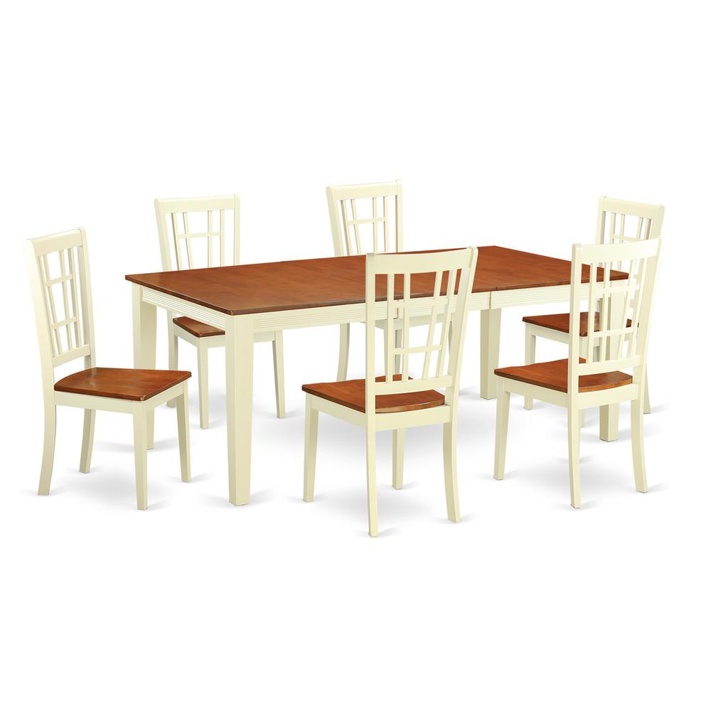 7  Pc  dinette  Table  set  for  6-Kitchen  Table  and  6  Kitchen  Dining  Chairs. Picture 1