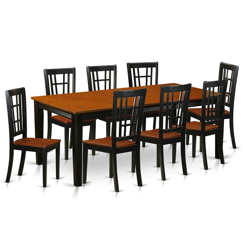 9  PC  Dining  room  set-Dining  Table  with  8  Wooden  Dining  Chairs. Picture 1