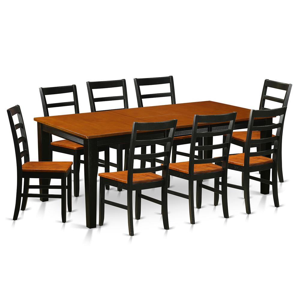 9  Pc  Dining  room  set-Dining  Table  with  8  Wooden  Dining  Chairs. Picture 1