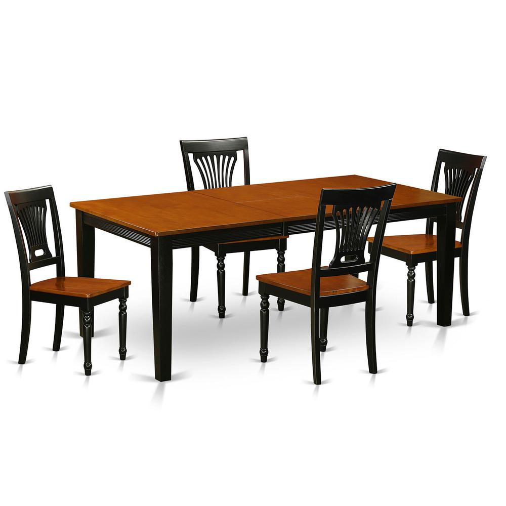 5  Pc  Dining  room  set-Dining  Table  and  4  Wood  Dining  Chairs. Picture 1
