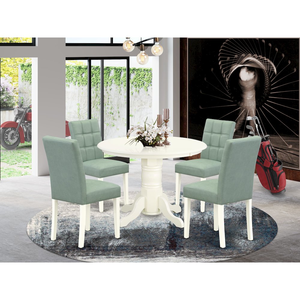 5 Piece Dinner Table Set contain A Modern Dining Table. Picture 2