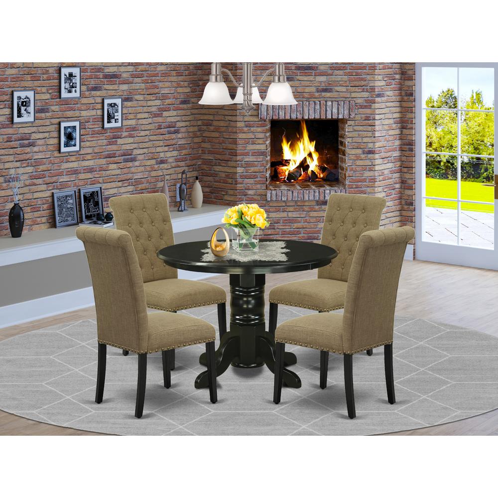 Dining Room Set Black, SHBR5-BLK-17. Picture 2