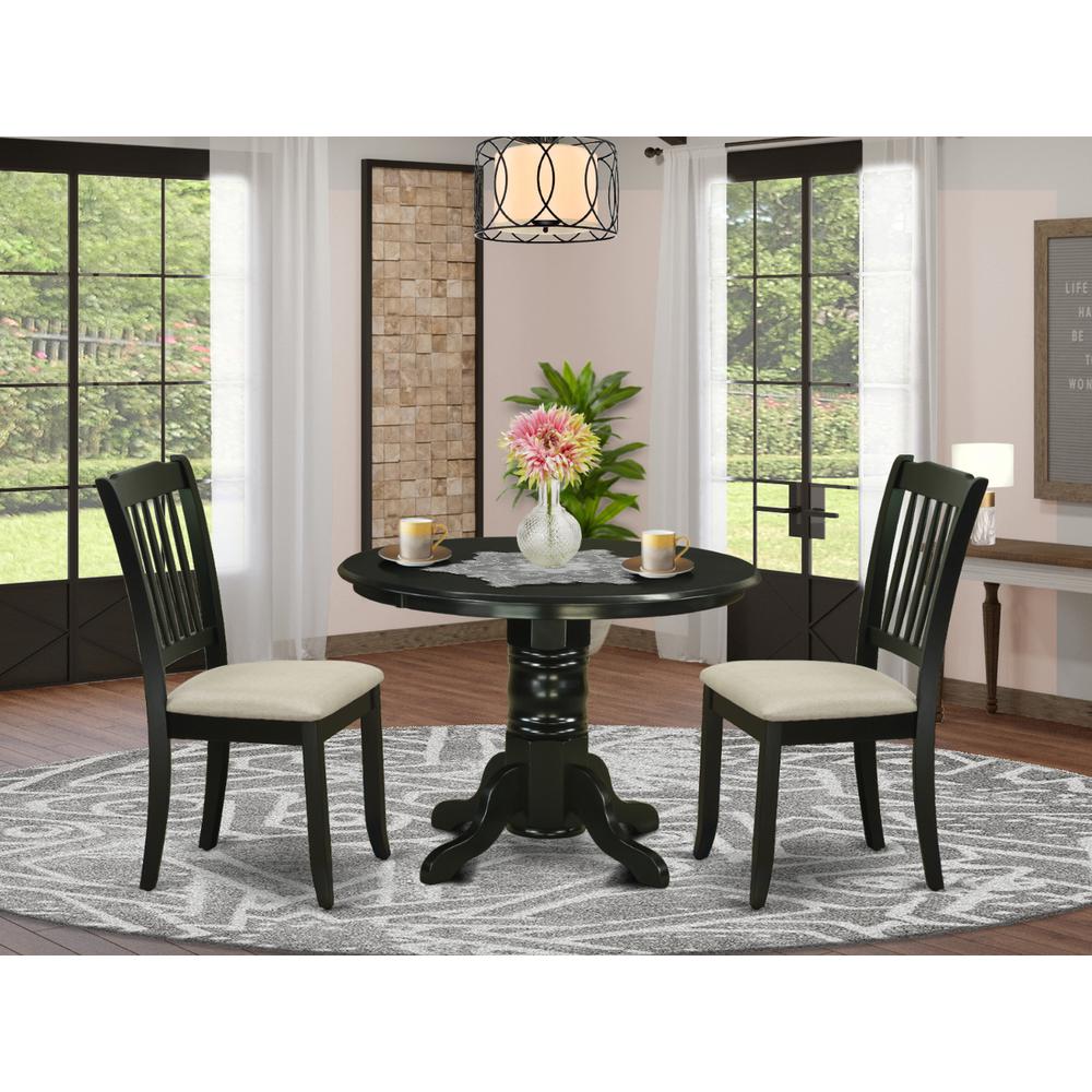Dining Room Set Black, SHDA3-BLK-C. Picture 2