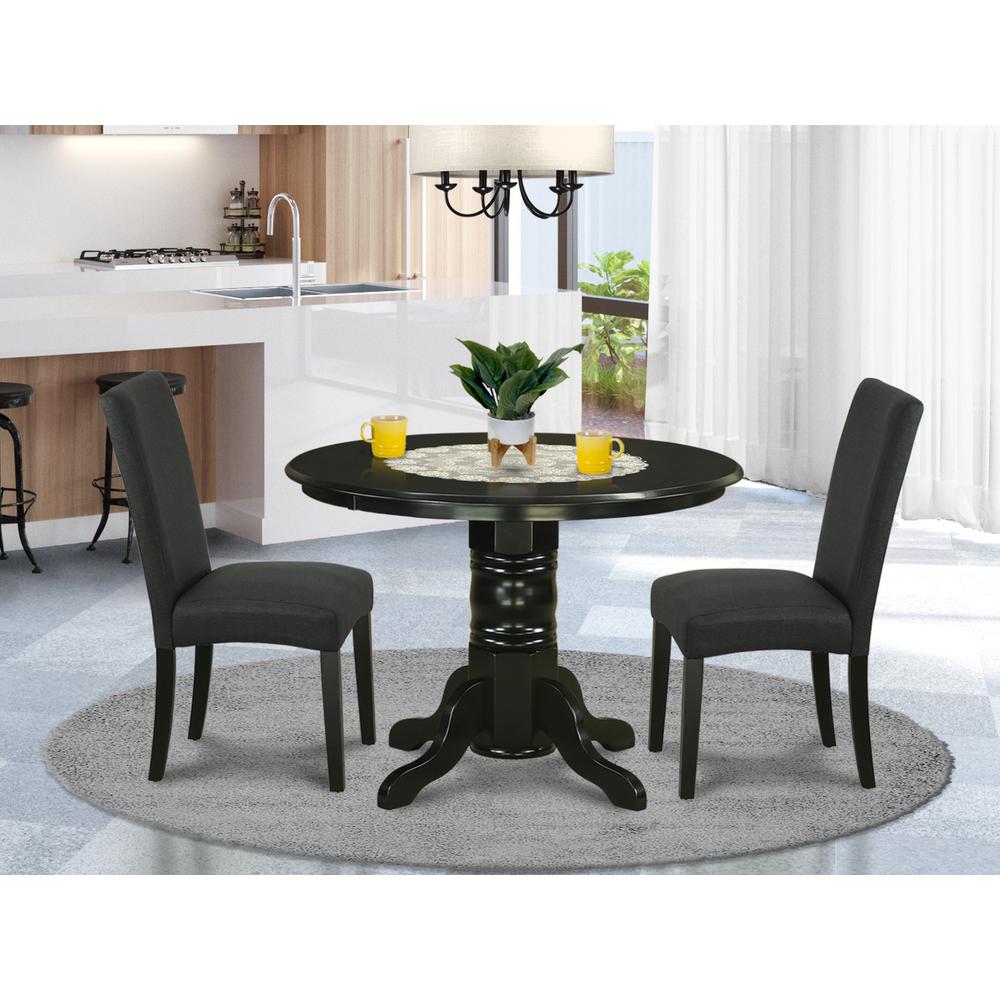 Dining Room Set Black, SHDR3-BLK-24. Picture 2
