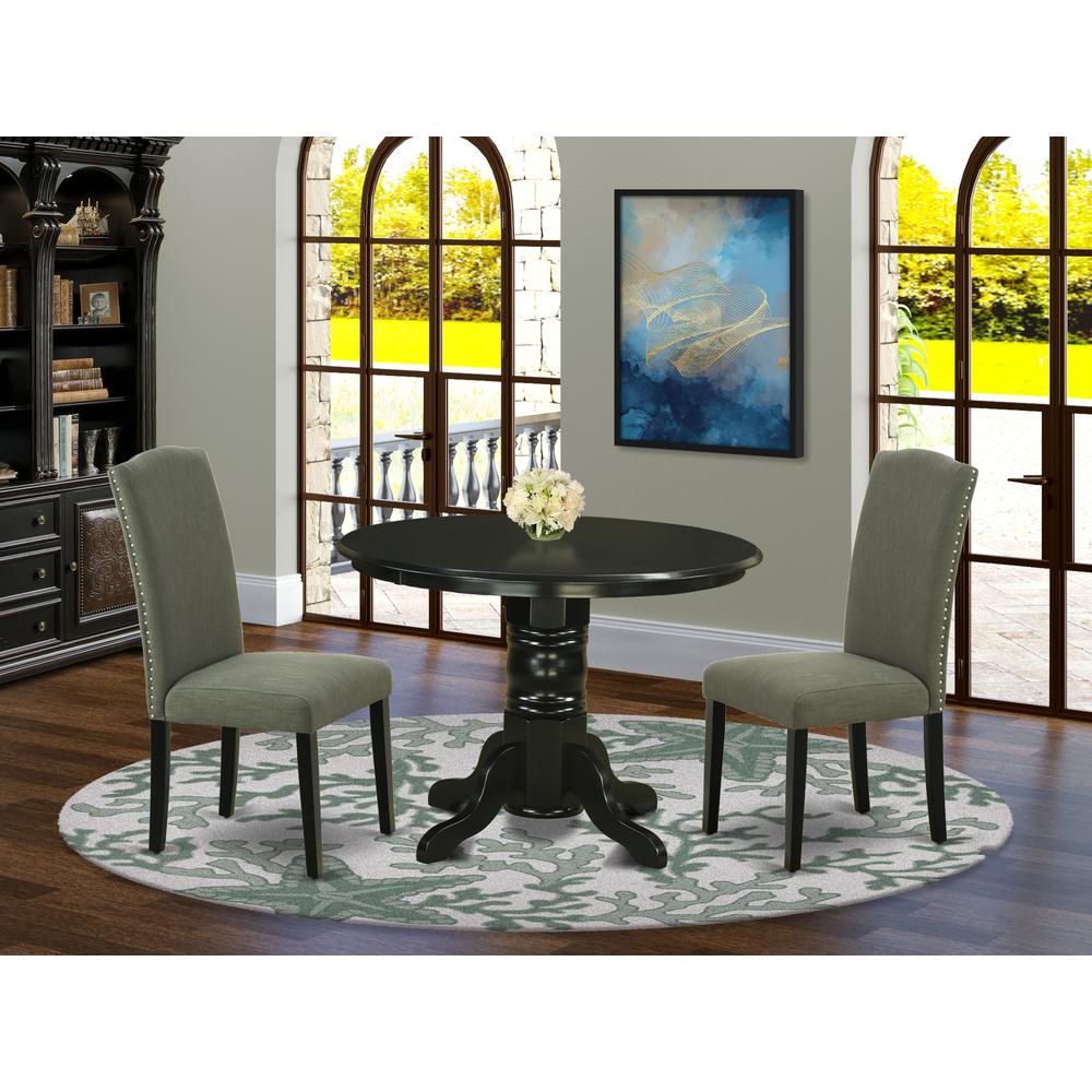 Dining Room Set Black, SHEN3-BLK-20. Picture 2