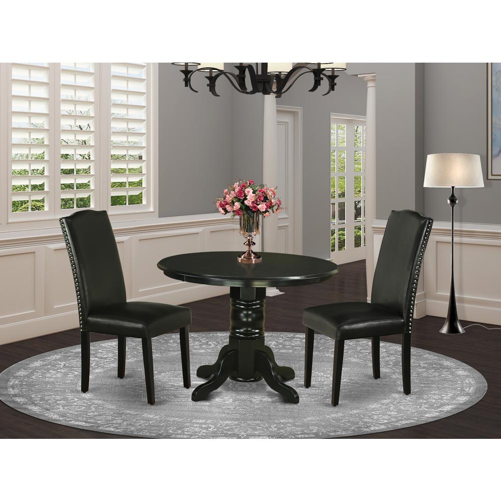 Dining Room Set Black, SHEN3-BLK-69. Picture 2