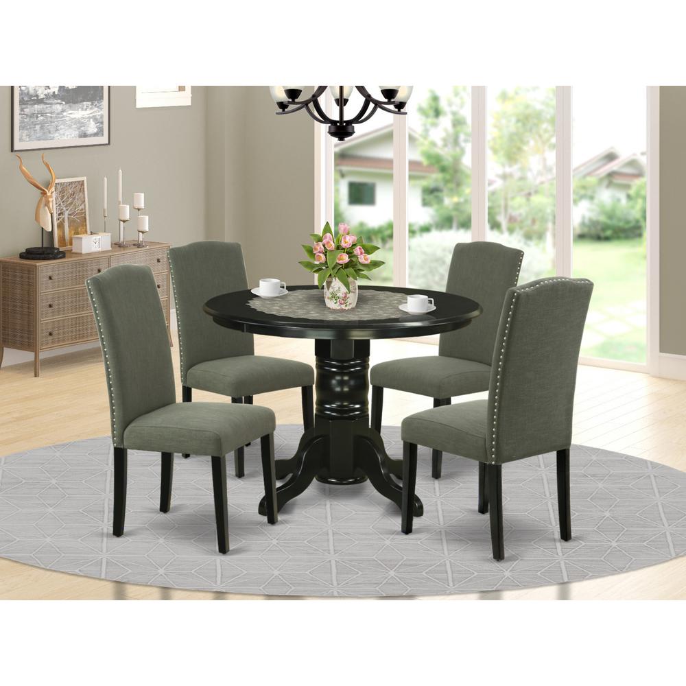 Dining Room Set Black, SHEN5-BLK-20. Picture 2