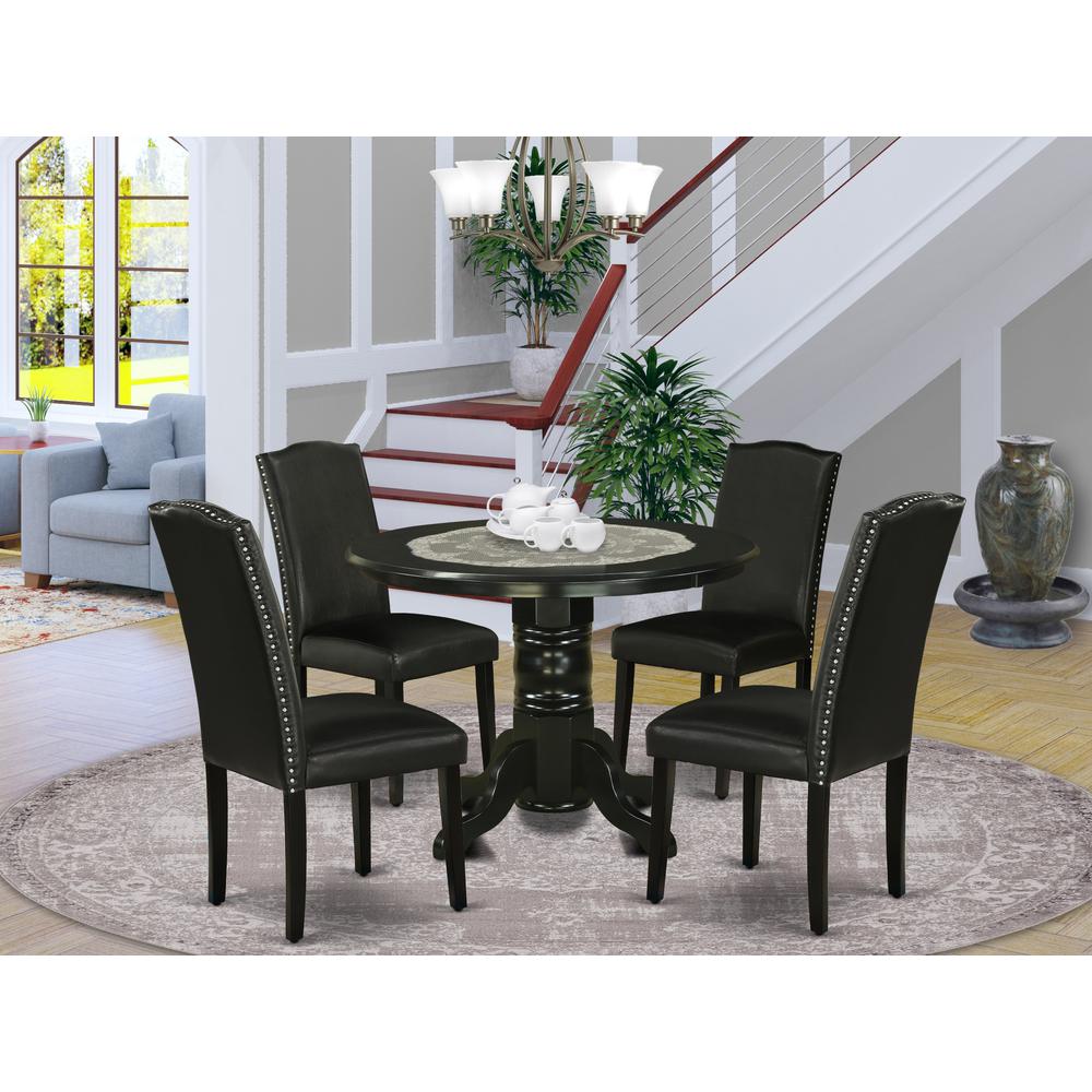 Dining Room Set Black, SHEN5-BLK-69. Picture 2