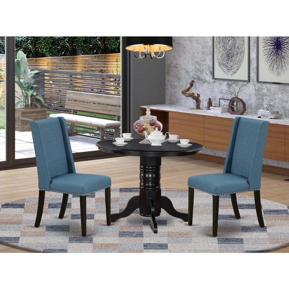 Dining Room Set Black, SHFL3-BLK-21. Picture 2