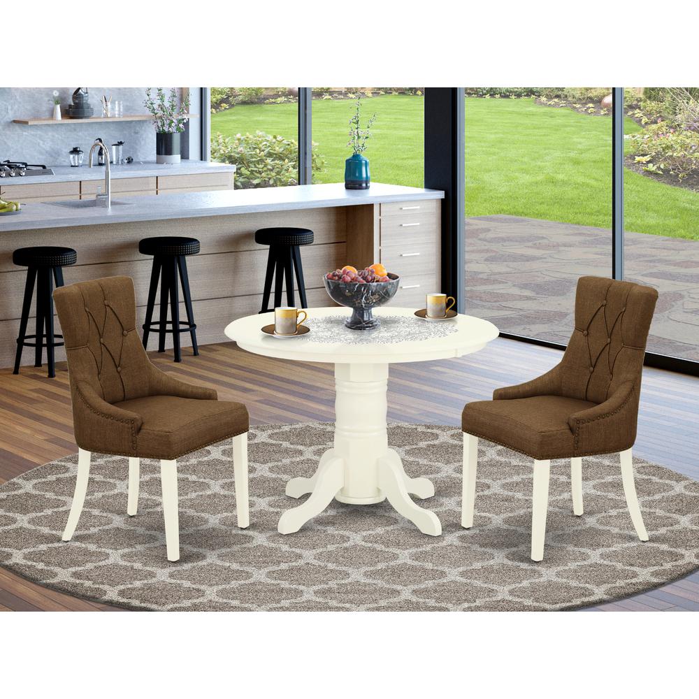 Dining Room Set Linen White, SHFR3-WHI-18. Picture 2