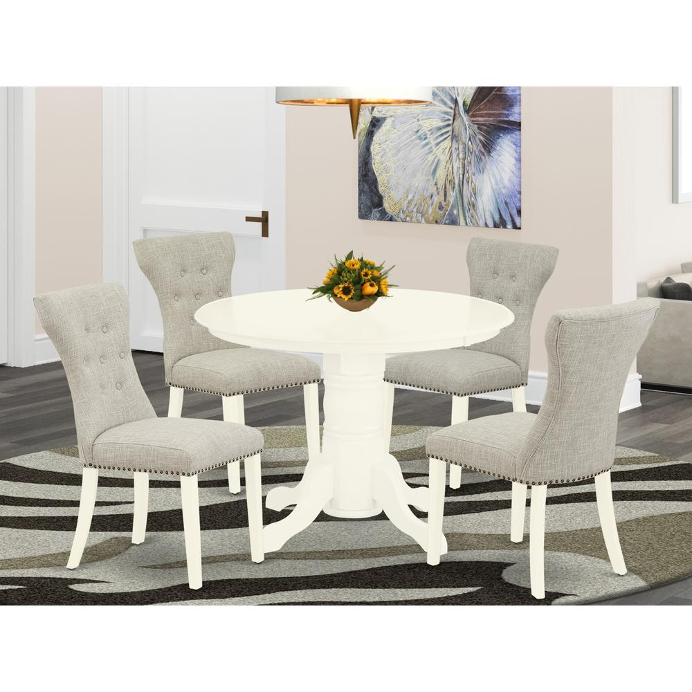 Dining Room Set Linen White, SHGA5-WHI-35. Picture 2