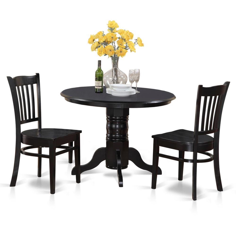 3  Pc  small  Kitchen  Table  set-Round  Table  and  2  Kitchen  Chairs. Picture 1