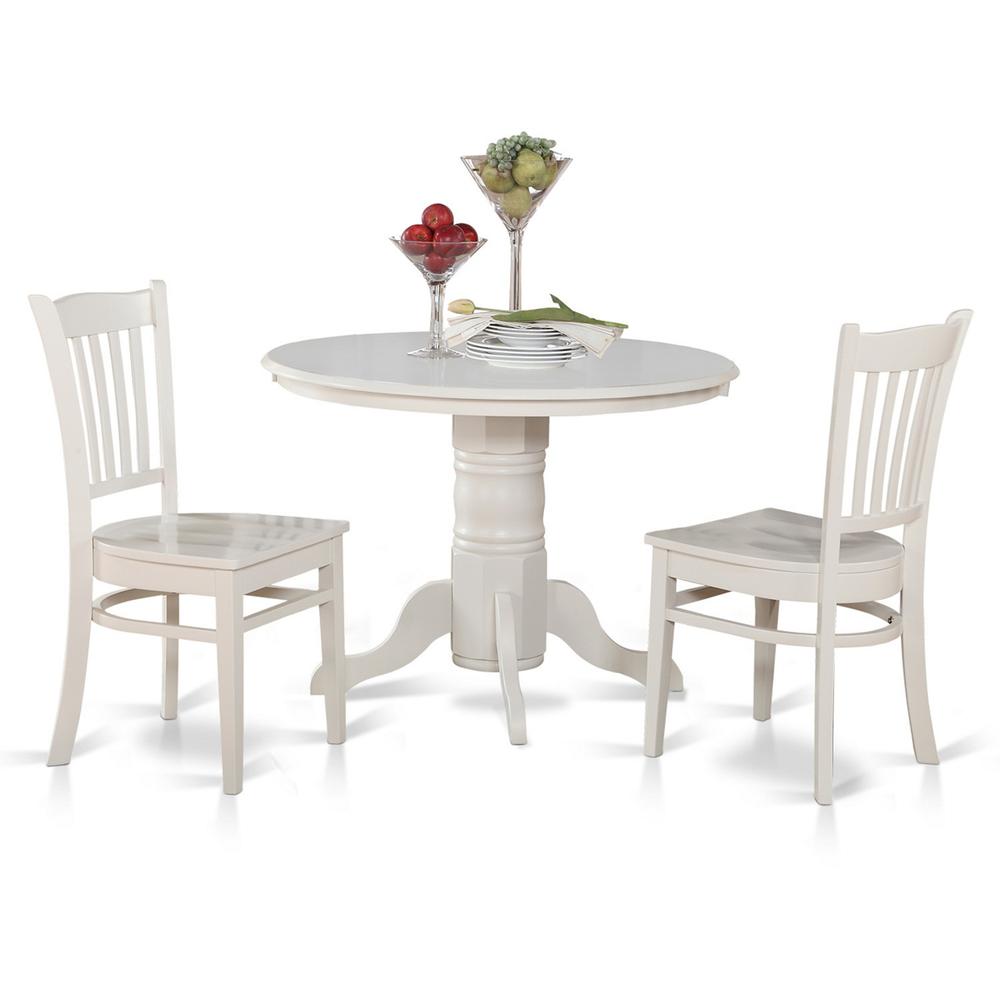 3  PC  Kitchen  nook  Dining  set-Round  Table  and  2  dinette  Chairs. Picture 1