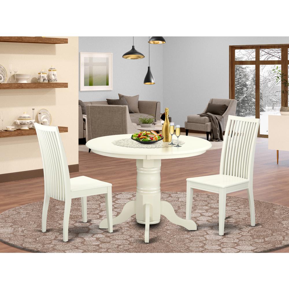 Dining Room Set Linen White, SHIP3-LWH-W. Picture 2